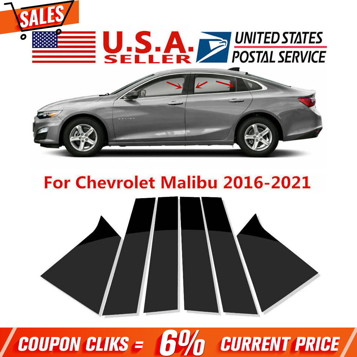 Chevrolet Malibu 2016-2021 Portón Trasero Tapa Maletero Forro Moldura Cubierta Panel OEM