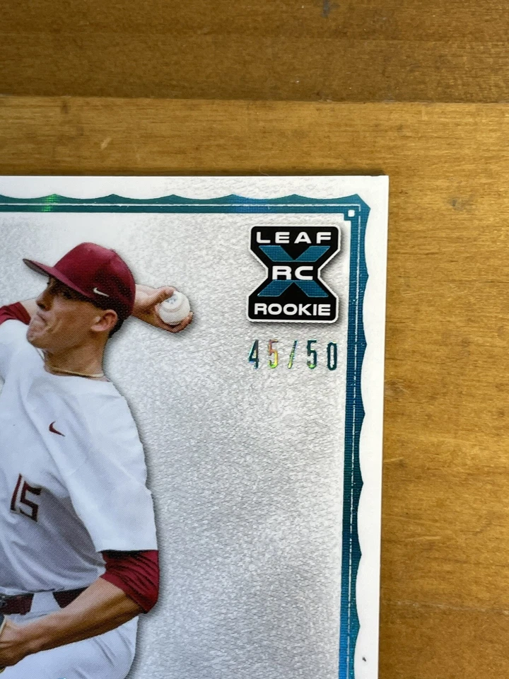 2020 Leaf Trinity CJ Van Eyk Platinum XRC Rookie Auto #45 /50 - Image 2 of 3