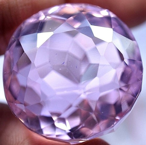 Lab Created 95.50 Ct Pink Brazilian Amethyst GGL Certified Round Cut Amazing Gem - Picture 6 of 9