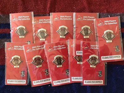 2004 St. Louis Post-Dispatch Cardinals Players Pins Lot Of (10)