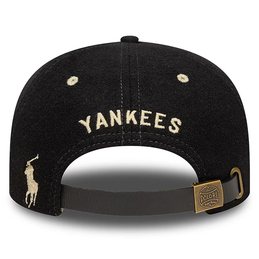 NY Yankees New Era x Polo Ralph Lauren Negro Retro Corona 9FIFTY Sombrero con Correa Foto 4 de 4