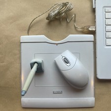 Wacom Graphire 3 CTE-430 Pearl Tablet With Mouse and Pen Pen Needs Repair