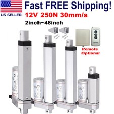 12V 250N 55lbs Fast Speed 30mm/s Electric Linear Actuator Motor Stroke 2" 48"