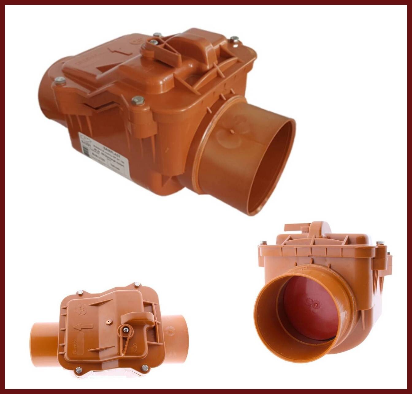 Valvola Antiriflusso 100 Non Ritorno Fognatura Acque Nere in PVC