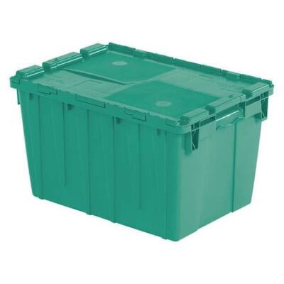 Orbis Fp182 Green Green Attached Lid Container, Plastic