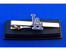Men's Pure 925 Sterling Silver Dodgers Tie Clip Baseball Tie Bar