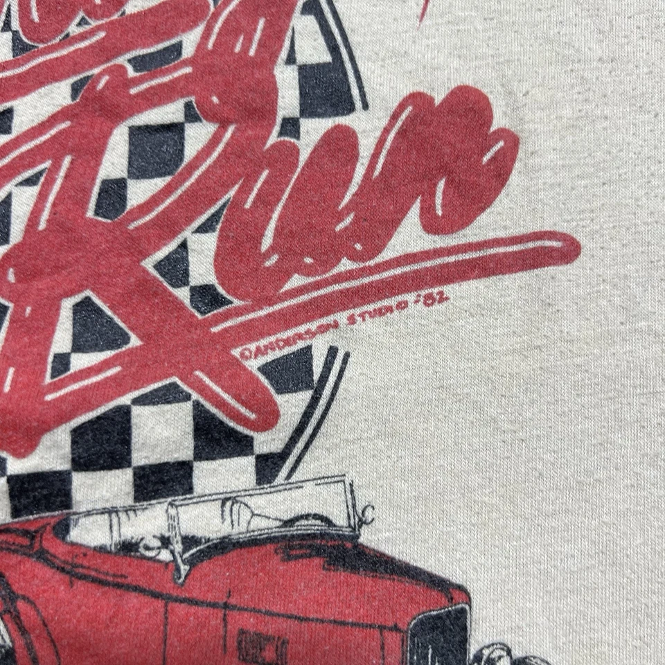 Camiseta delgada de papel Hot Rod Run Gatlinburg 1982 vintage puntada única talla XL Foto 3 de 4