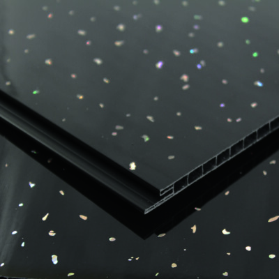 10 Black Sparkle Upvc Bathroom Cladding Plastic Kitchen Wall