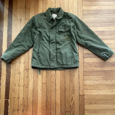専用　Gym Master A-2 Military Deck Jacket Vtg ALPHA Vietnam War A-2 Military DECK Jacket USN Stencil Cold
