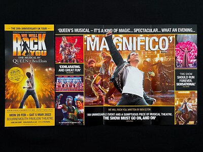 WE WILL ROCK YOU 20th Anniversary 2022 UK Tour Flyer. Brian May Queen, Musical