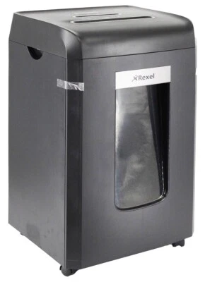 REXEL RSX1538 Aktenvernichter 15 Blatt Kapazität 38L Abfallbehälter schwarz Neu