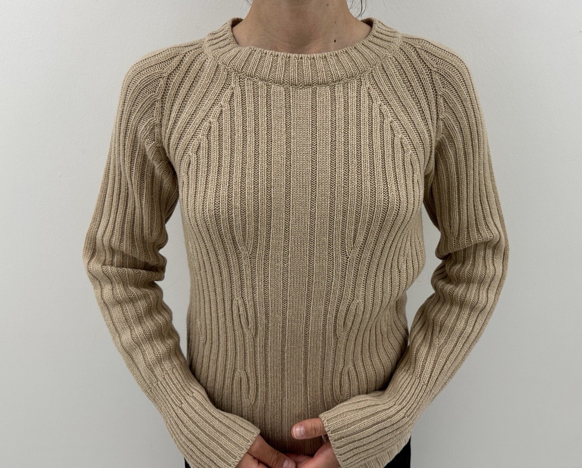 トップス HERMES by Margiela Cashmere Knit Jumper Vintage Hermes by Maison Margiela Knit Sweater Pullover Camel Hair