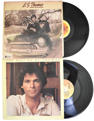 BJ THOMAS LP VINYL RECORD LOT x2 REUNION & THE BEST OF 1975 ABC RECORDS COUNTRY