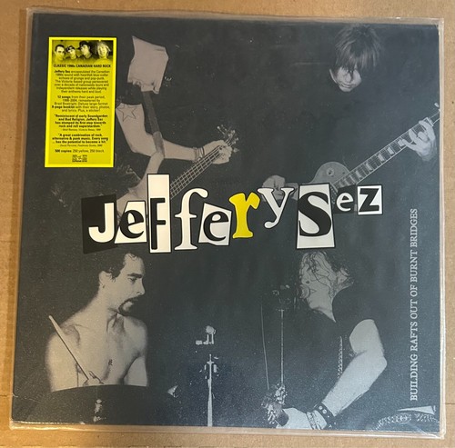 LP: JEFFERY SEZ - Building Rafts Out Of Burnt Bridges YELLOW MARBLE VINYL NEW - Picture 2 of 3