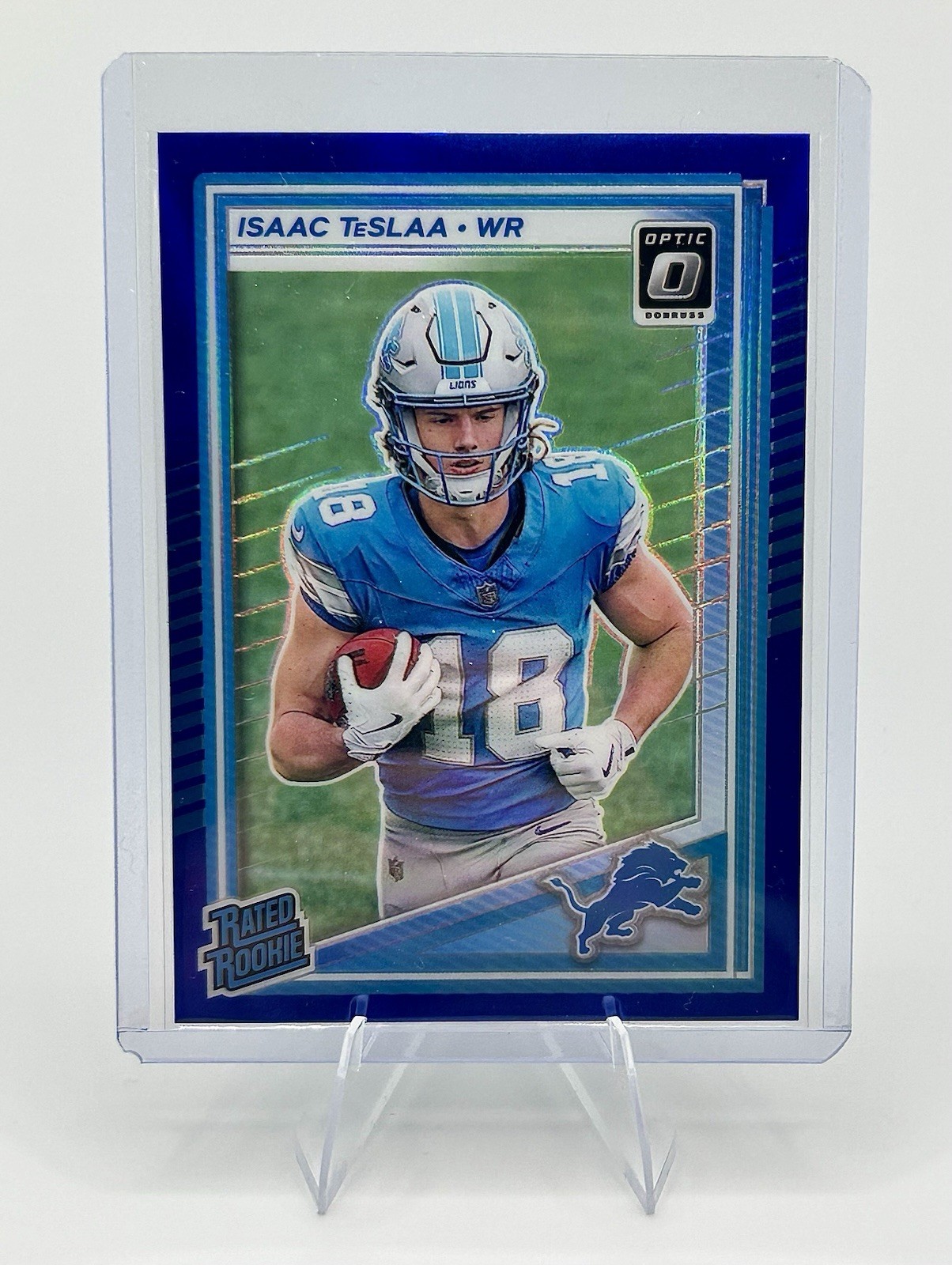 2025 Panini Donruss Optic Rated Rookie Isaac Teslaa #219 Blue Prizm /249 RC
