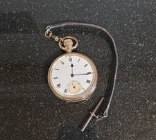 THOMAS RUSSELL SONS LIVERPOOL POCKETWATCH HUNTER GOLDFILL CASE WORKING PERFECTLY