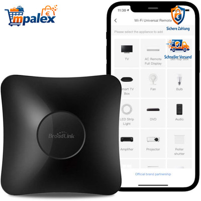 Broadlink Smart Home Hub RM4 Pro IR HF Universal Fernbedienung Code Lernfunktion