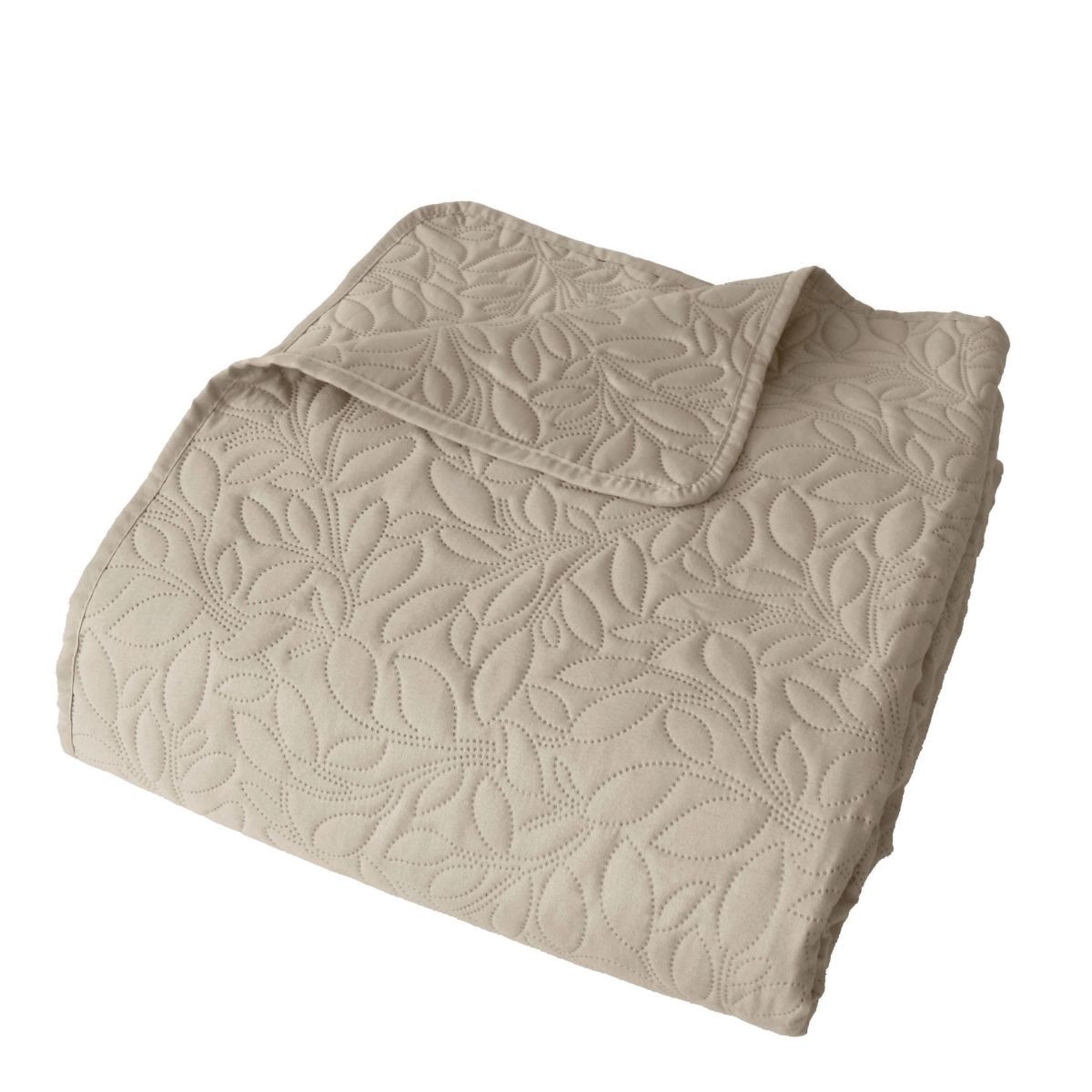 Couvre-lit en microfibre Rosa 220x240cm naturel pour une chambre cocooning