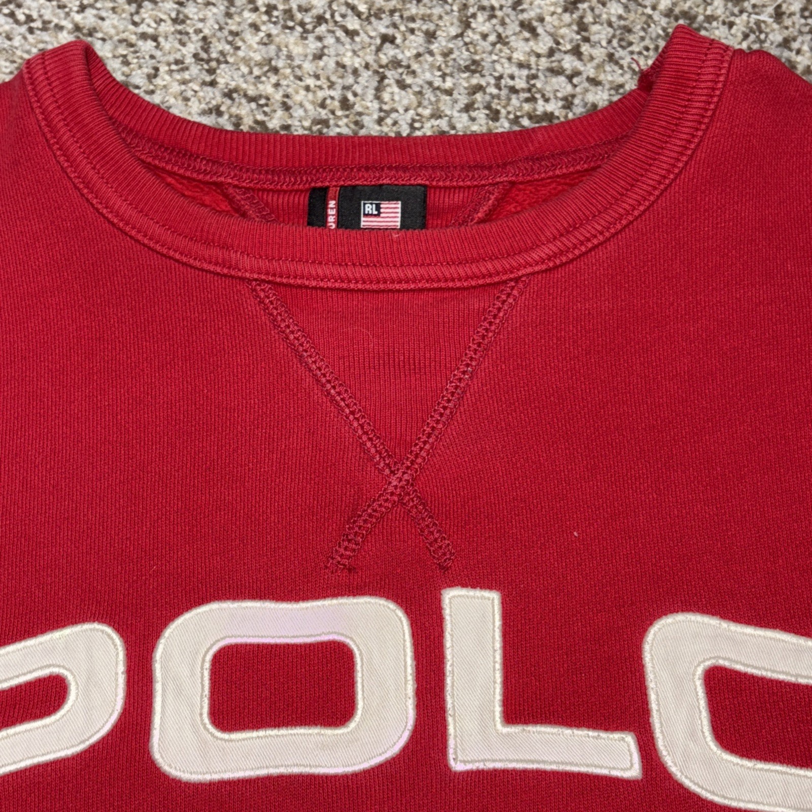 Vintage Polo Jeans Ralph Lauren Mens Sweatshirt Size Large Red - View 6