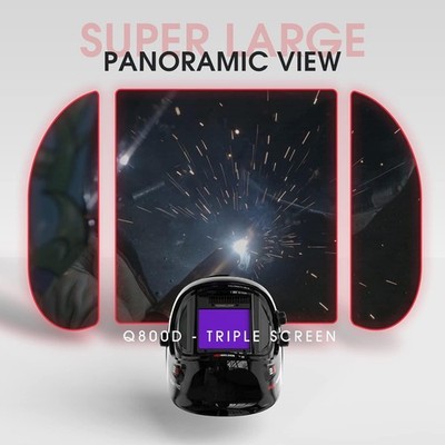Auto Darkening Welding Helmet Side View True Color With Magnetic Welding Holder