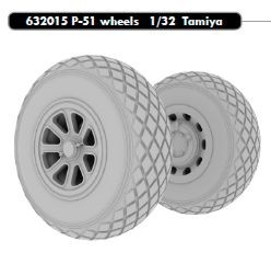 Eduard Brassin ED632015 P-51D Mustang Weighted Wheels 1:32