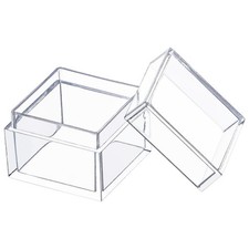 Acrylic Box with Lid, Small Jewelry Box 100 Pack 1.14x1.14x0.87 Inch/29X29X22...