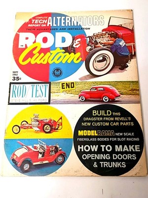 Rod & Custom Vintage Magazine September 1962 Car Building Tips & Models