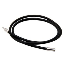 16 Inch 3mm Rubber Cord Necklace with Stainless Steel Closure Jewelry