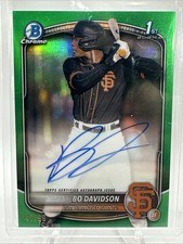 2025 Bowman Chrome Bo Davidson 1st Green Refractor /99 Auto Giants