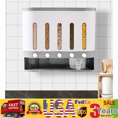 Kitchen Cereal Containers Storage Dry Food Containers Wall Mounted Dispenser