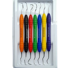 7PCS Gracey Curettes Set – Universal Dental Scalers with Silicone Handle