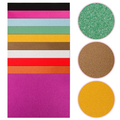 10 Sheets Goldpulverpapier Scrapbooking Cardstock Paper Kartonpapier Gefärbt