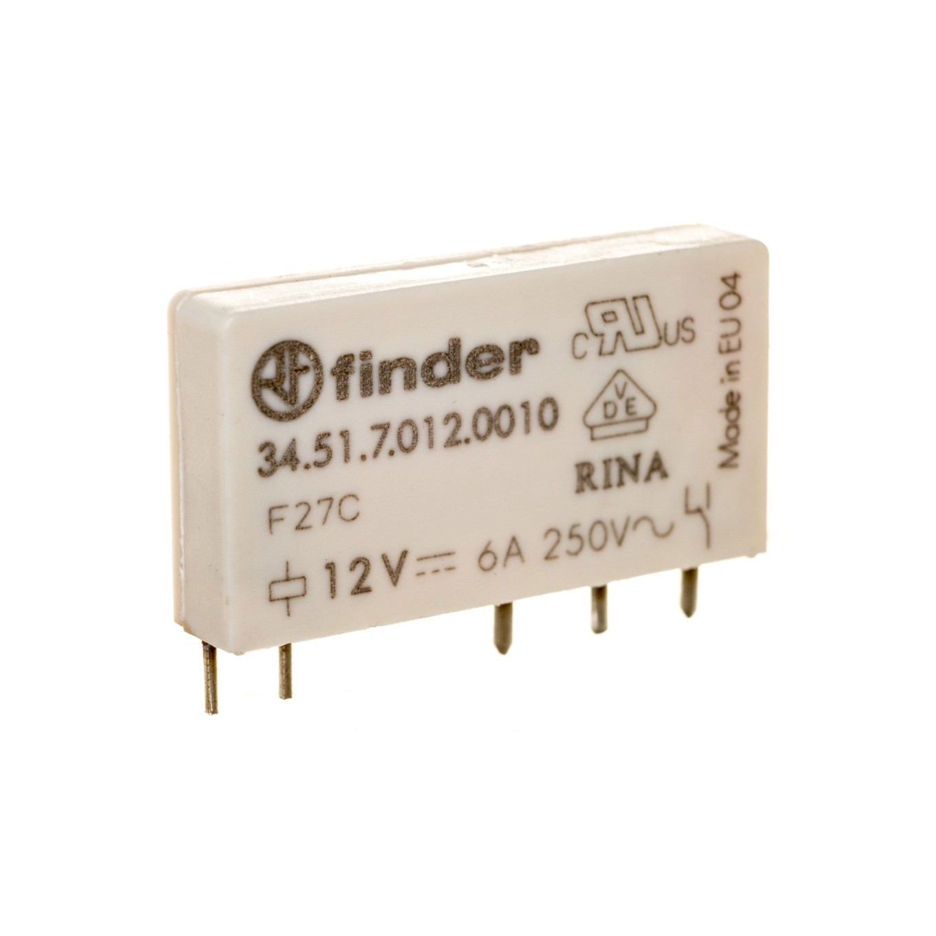 Finder Ultra Slim Pcb Relay 6A 12Vdc Single Co Contact Agni - 34.51.7.012.0010 - Image 3