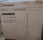 Westinghouse Pendant Gun Metal Finish Smoke Gray Ribbed Glass Height-Adjustable — photo 1
