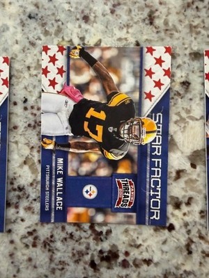2011 PANINI THREADS STAR FACTOR INSERT CARD STEELERS MIKE WALLACE #19