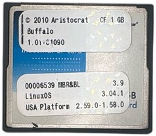 Aristocrat Buffalo LinuxOS Industrial Compact Flash Card 1GB 2010 MBR&BL