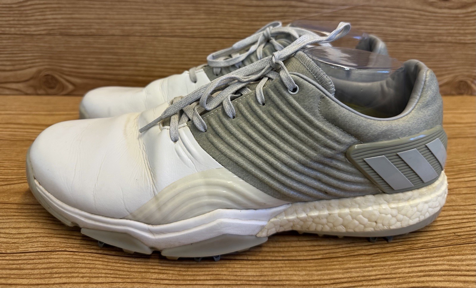 Adidas Men’s Size 13 Adipower Boost Golf Shoes White & Gray thumbnail 3