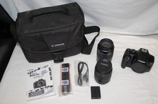 Canon EOS Rebel T6 Digital Camera, 18-55mm  55-200mm lens  Bag Preowned