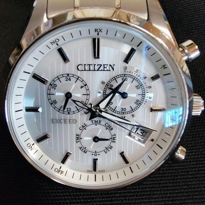 CITIZEN Exceed Chronograph Eco-Drive Men s Silver Wristwatch Accessory Fashion