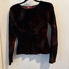 M By amour Top Vintage Y2K Made In USA Velvety Sparkles Whimsigoth
