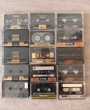 Lot 15 High Bias TDK SA, SA-X, Maxell  XLII, XL-II S, 90, 100, 110 MS-90 Tapes