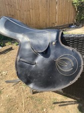 Zilco Exercise Horse Saddle Black Leather Used Condition