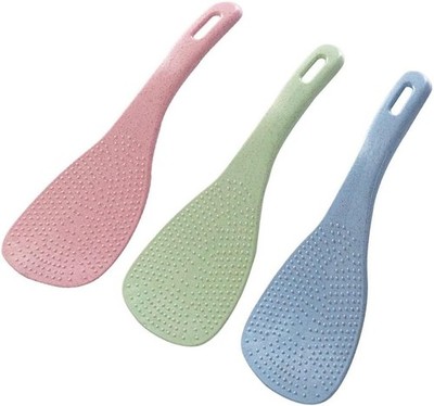 5PCS Random Wheat Straw Non-stick Rice Spoon Kitchen Utensil