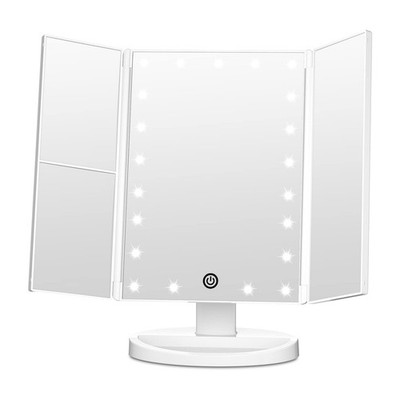 FASCINATE Trifold Vanity Mirror with Lights, Lighted Makeup Mirror 2X/3X Magn...