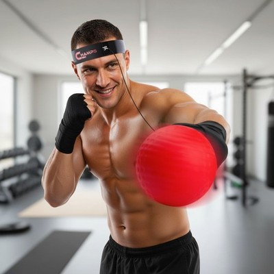 MMA Boxing Reflex Ball Set with Punch Counter App | 4 Adjustable Weighted Balls