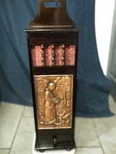 Ancienne Huche à pain en bois massif et cuivre/ art Populaire