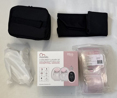 #ad Mamila Hands Free Wearable Breast Pump With Case Milk Storage Bags $39.99
