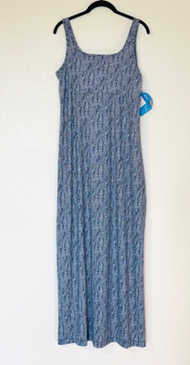 Columbia PFG Freezer Maxi Dress Large Blue Omni-Freeze Travel UPF 50 Airy  Flowy | eBay