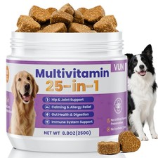 Dog Multivitamin 25 in 1 Chewable Dogs Vitamins Supplements Treats for Pet Om...