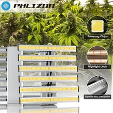 Phlizon 800W LED Grow Light Samsung561c Full Spectrum fr Indoor Commercial Lamp 